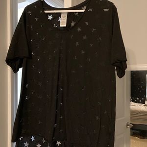 Time and Tru women’s black star burnout tee
